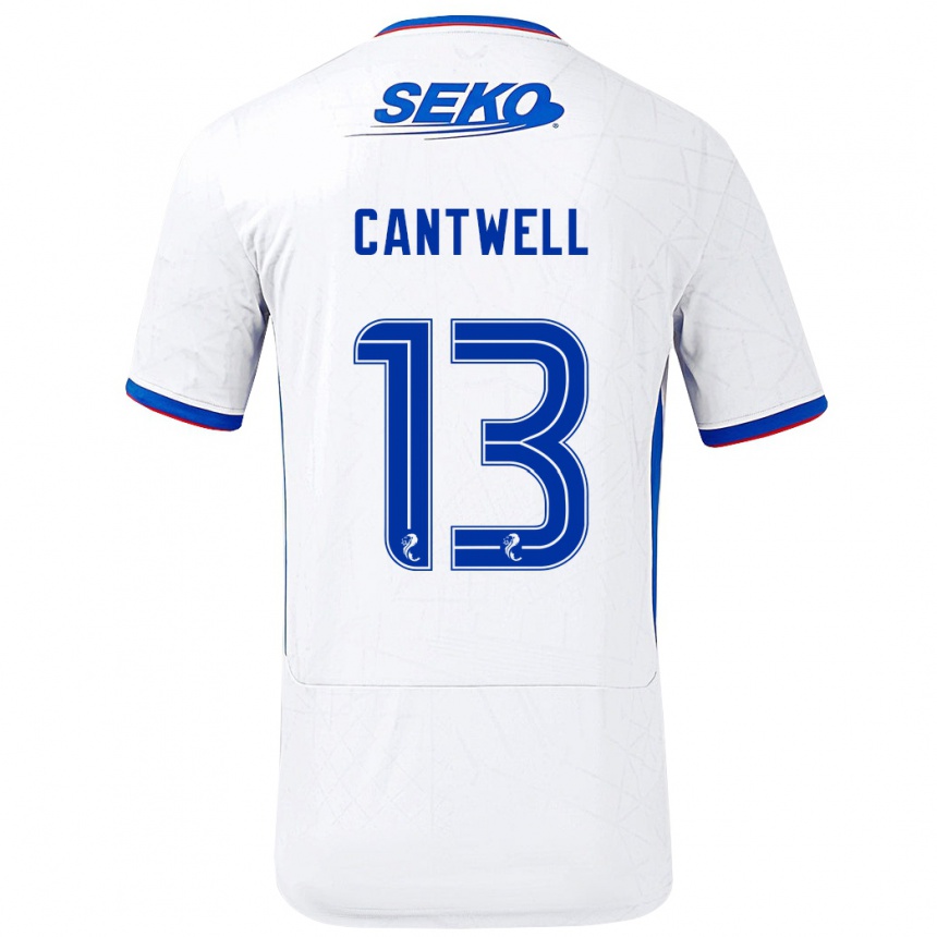 Enfant Football Maillot Todd Cantwell #13 Blanc Bleu Tenues Extérieur 2024/25 Canada