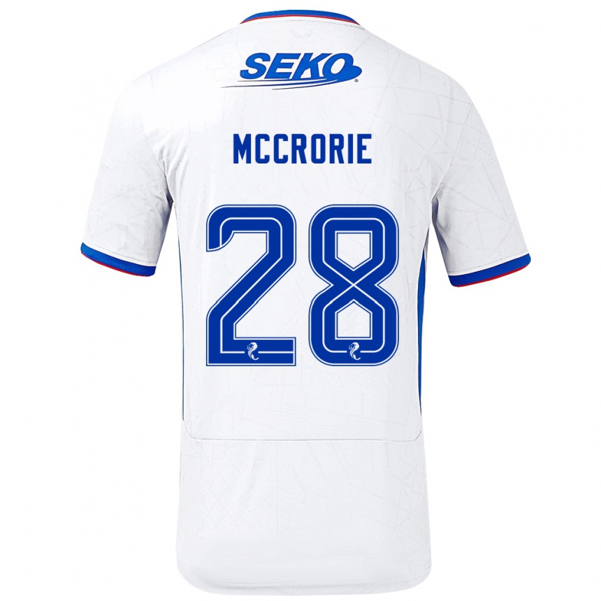 Enfant Football Maillot Robby Mccrorie #28 Blanc Bleu Tenues Extérieur 2024/25 Canada