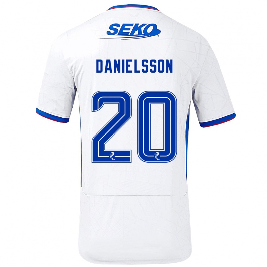 Enfant Football Maillot Jenny Julia Danielsson #20 Blanc Bleu Tenues Extérieur 2024/25 Canada