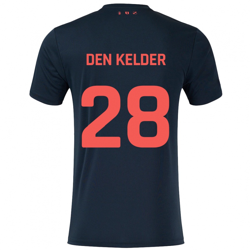 Kids Football Gera Op Den Kelder #28 Black Red Away Jersey 2024/25 T-Shirt Canada