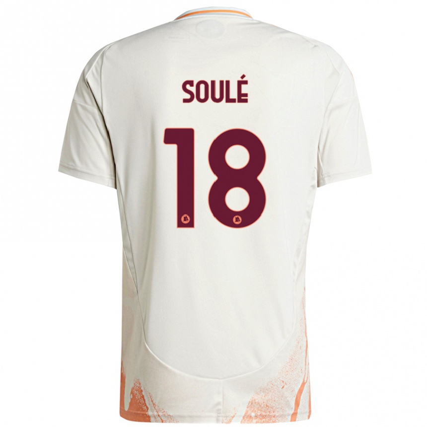 Kids Football Matías Soulé #18 Cream White Orange Away Jersey 2024/25 T-Shirt Canada