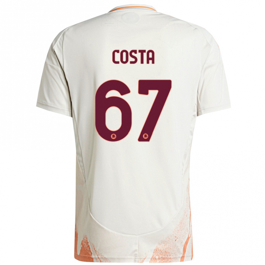 Kids Football João Costa #67 Cream White Orange Away Jersey 2024/25 T-Shirt Canada