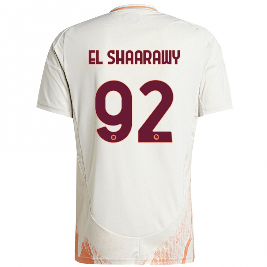 Enfant Football Maillot Stephan El Shaarawy #92 Crème Blanc Orange Tenues Extérieur 2024/25 Canada