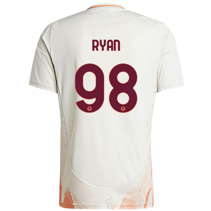 Enfant Football Maillot Mathew Ryan #98 Crème Blanc Orange Tenues Extérieur 2024/25 Canada