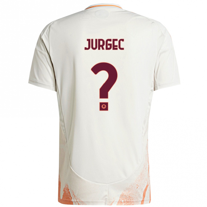 Kids Football Jan Jurgec #0 Cream White Orange Away Jersey 2024/25 T-Shirt Canada