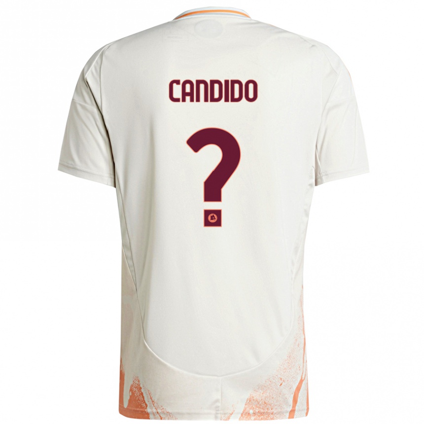 Kids Football Gabriele Candido #0 Cream White Orange Away Jersey 2024/25 T-Shirt Canada