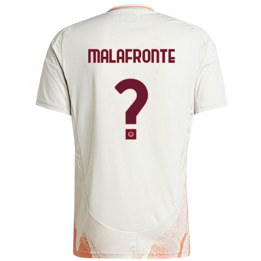 Enfant Football Maillot Matteo Malafronte #0 Crème Blanc Orange Tenues Extérieur 2024/25 Canada