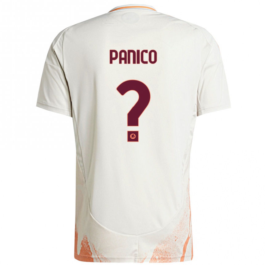 Kids Football Francesco Panico #0 Cream White Orange Away Jersey 2024/25 T-Shirt Canada