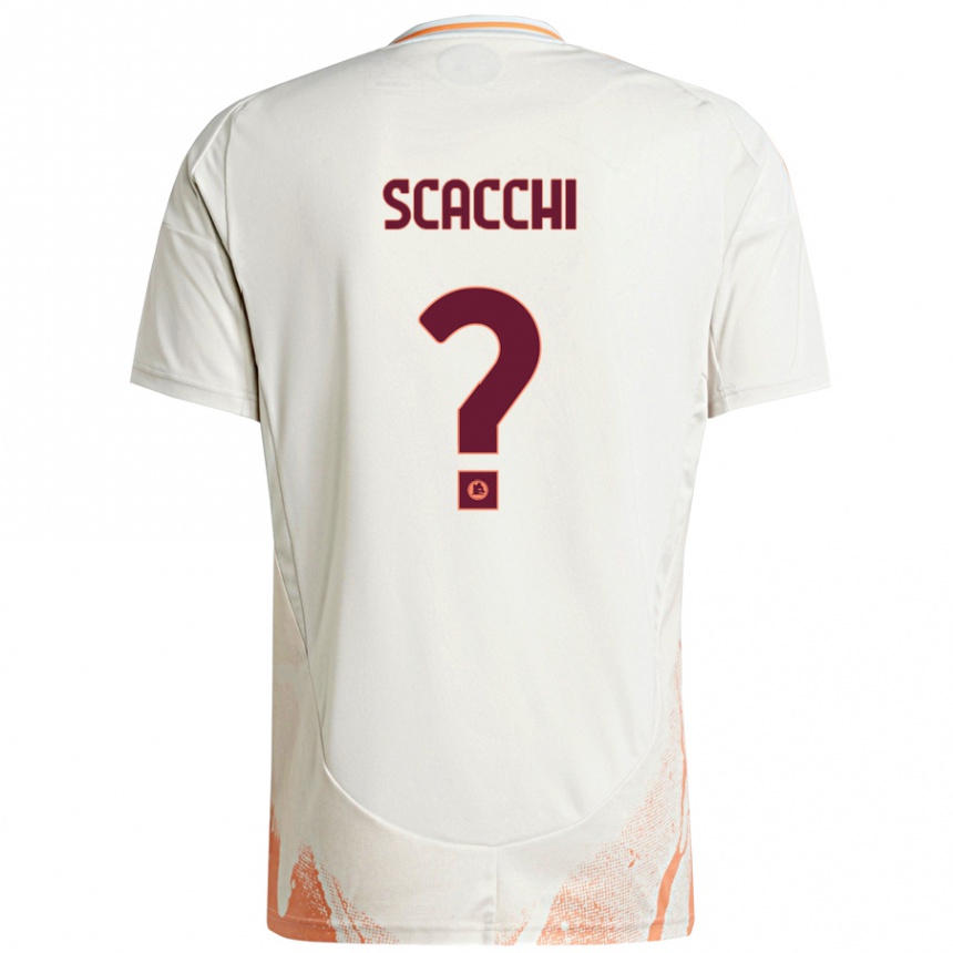 Kids Football Manuel Scacchi #0 Cream White Orange Away Jersey 2024/25 T-Shirt Canada