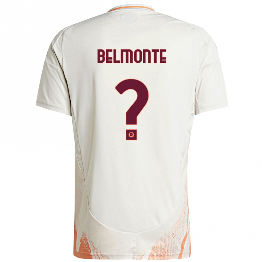 Kids Football Samuele Belmonte #0 Cream White Orange Away Jersey 2024/25 T-Shirt Canada