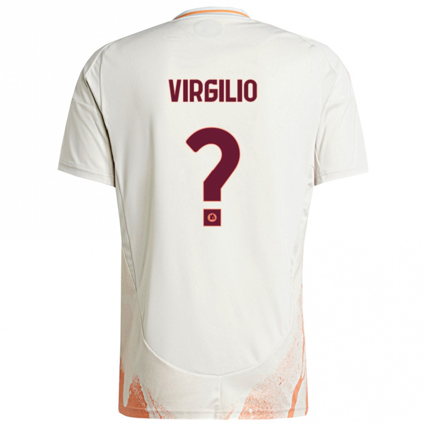 Enfant Football Maillot Cristian Virgilio #0 Crème Blanc Orange Tenues Extérieur 2024/25 Canada