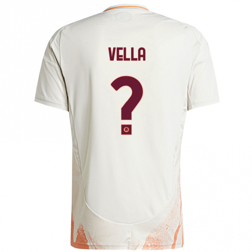 Enfant Football Maillot Tancredi Vella #0 Crème Blanc Orange Tenues Extérieur 2024/25 Canada