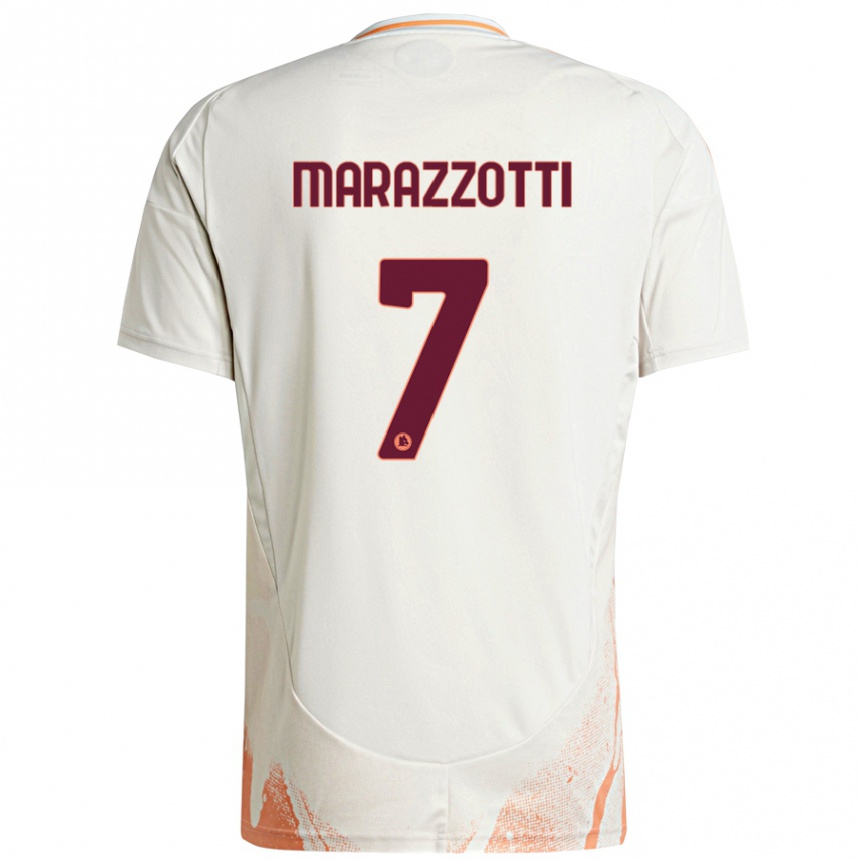 Enfant Football Maillot Fabrizio Marazzotti #7 Crème Blanc Orange Tenues Extérieur 2024/25 Canada