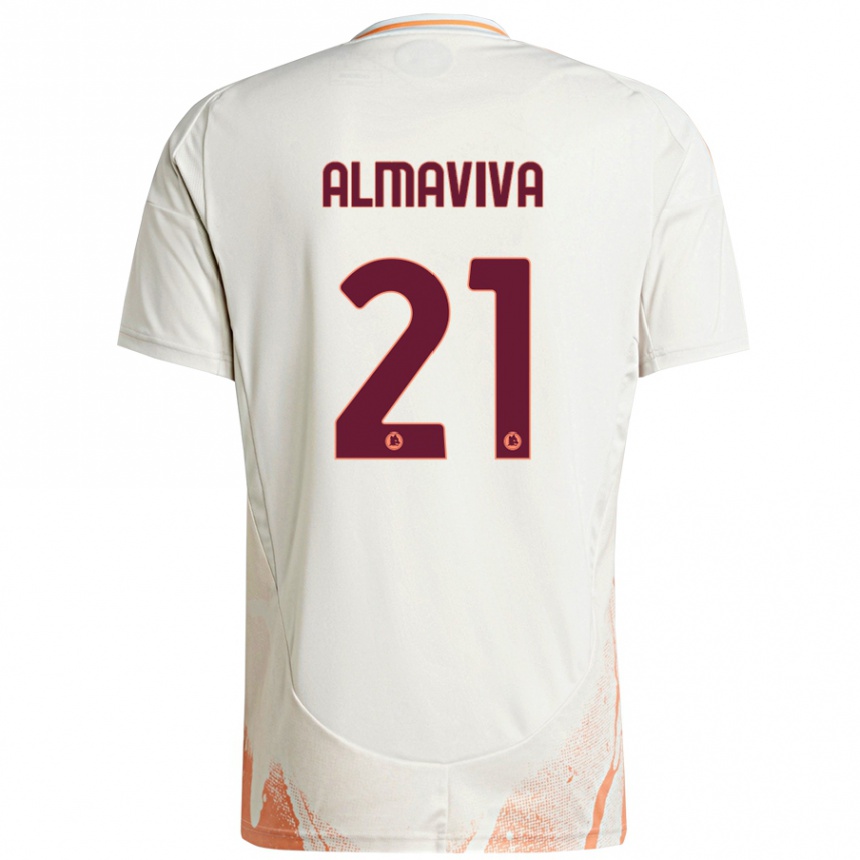 Kids Football Mattia Almaviva #21 Cream White Orange Away Jersey 2024/25 T-Shirt Canada