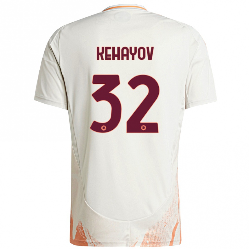 Kids Football Atanas Kehayov #32 Cream White Orange Away Jersey 2024/25 T-Shirt Canada