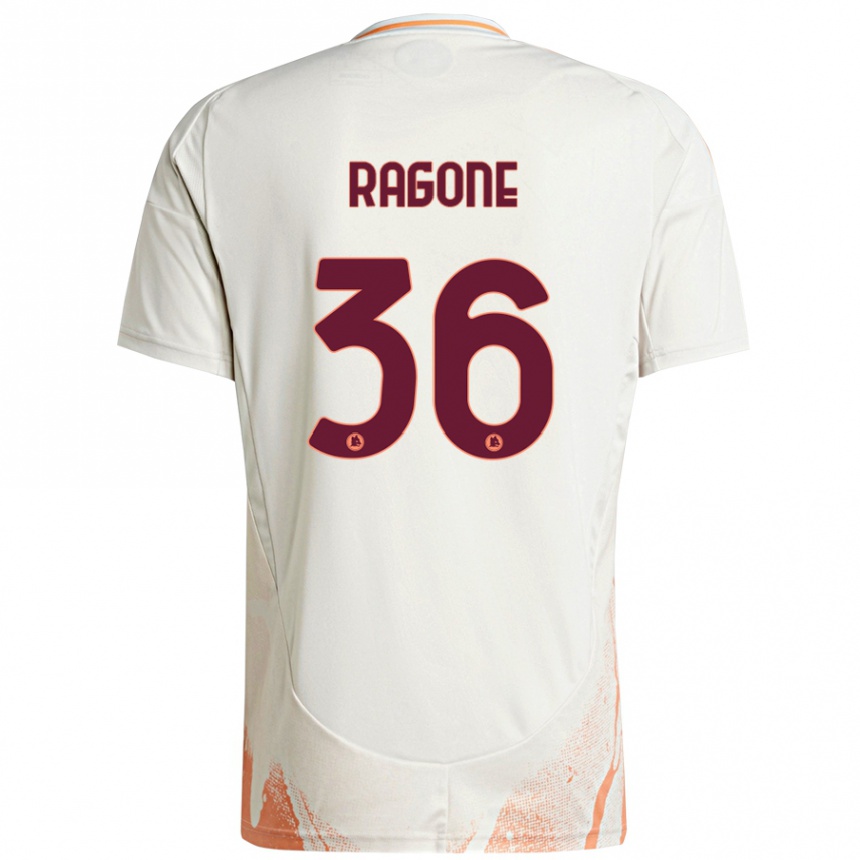 Kids Football Diego Ragone #36 Cream White Orange Away Jersey 2024/25 T-Shirt Canada