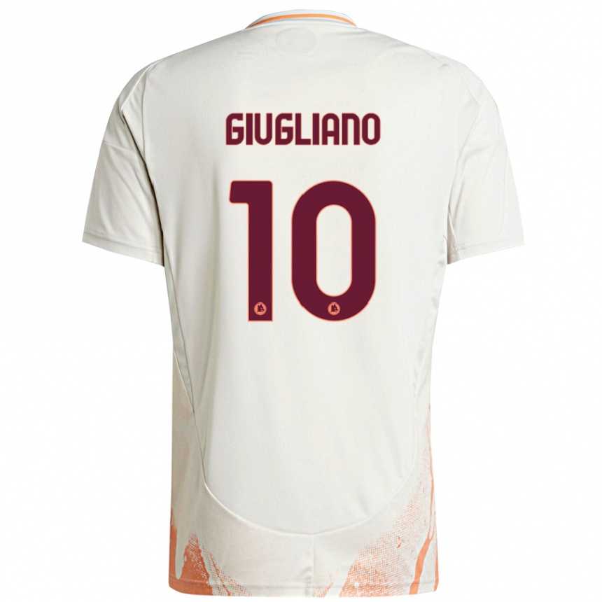 Kids Football Manuela Giugliano #10 Cream White Orange Away Jersey 2024/25 T-Shirt Canada