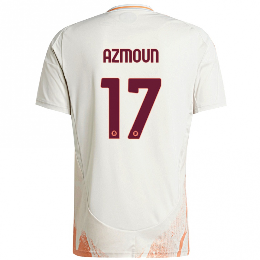 Kids Football Sardar Azmoun #17 Cream White Orange Away Jersey 2024/25 T-Shirt Canada