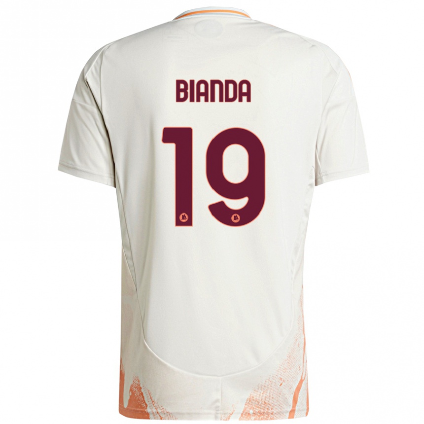 Kids Football William Bianda #19 Cream White Orange Away Jersey 2024/25 T-Shirt Canada