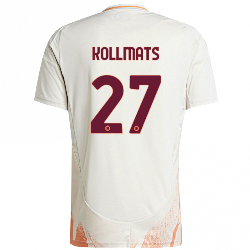 Kids Football Beata Kollmats #27 Cream White Orange Away Jersey 2024/25 T-Shirt Canada