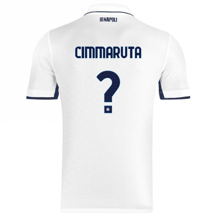 Enfant Football Maillot Antonio Cimmaruta #0 Blanc Bleu Royal Tenues Extérieur 2024/25 Canada