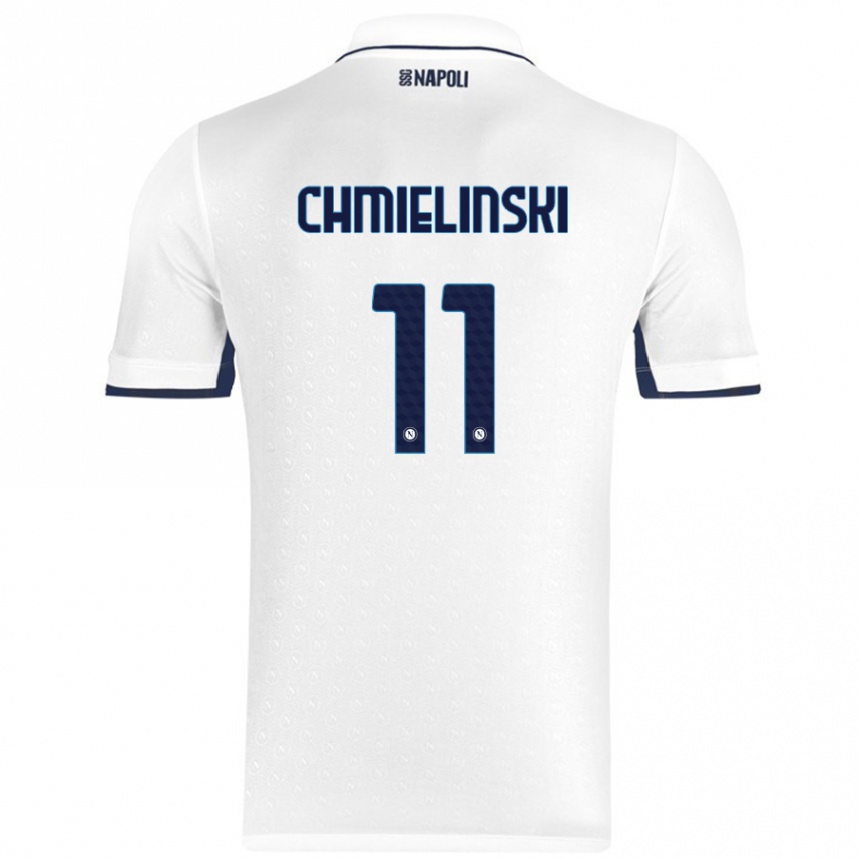 Enfant Football Maillot Gina Chmielinski #11 Blanc Bleu Royal Tenues Extérieur 2024/25 Canada