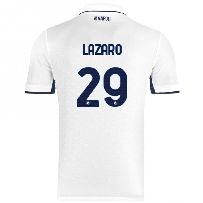 Enfant Football Maillot Paloma Lázaro #29 Blanc Bleu Royal Tenues Extérieur 2024/25 Canada