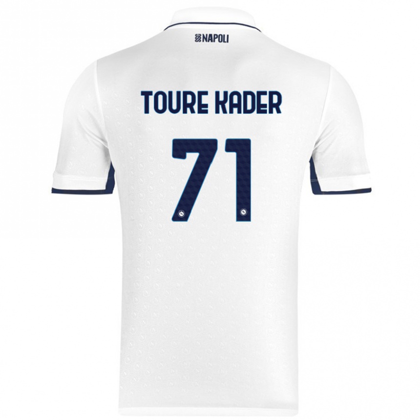 Kids Football Aziz Toure Kader #71 White Royal Blue Away Jersey 2024/25 T-Shirt Canada