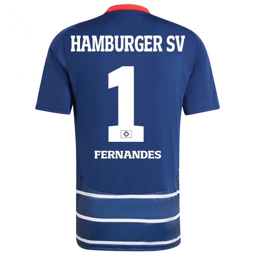 Kids Football Daniel Heuer Fernandes #1 Dark Blue Away Jersey 2024/25 T-Shirt Canada