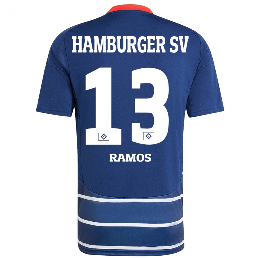 Kids Football Guilherme Ramos #13 Dark Blue Away Jersey 2024/25 T-Shirt Canada