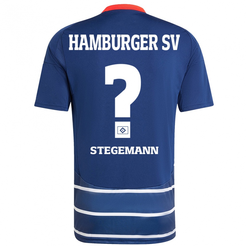 Kids Football Jean-Pierre Stegemann #0 Dark Blue Away Jersey 2024/25 T-Shirt Canada