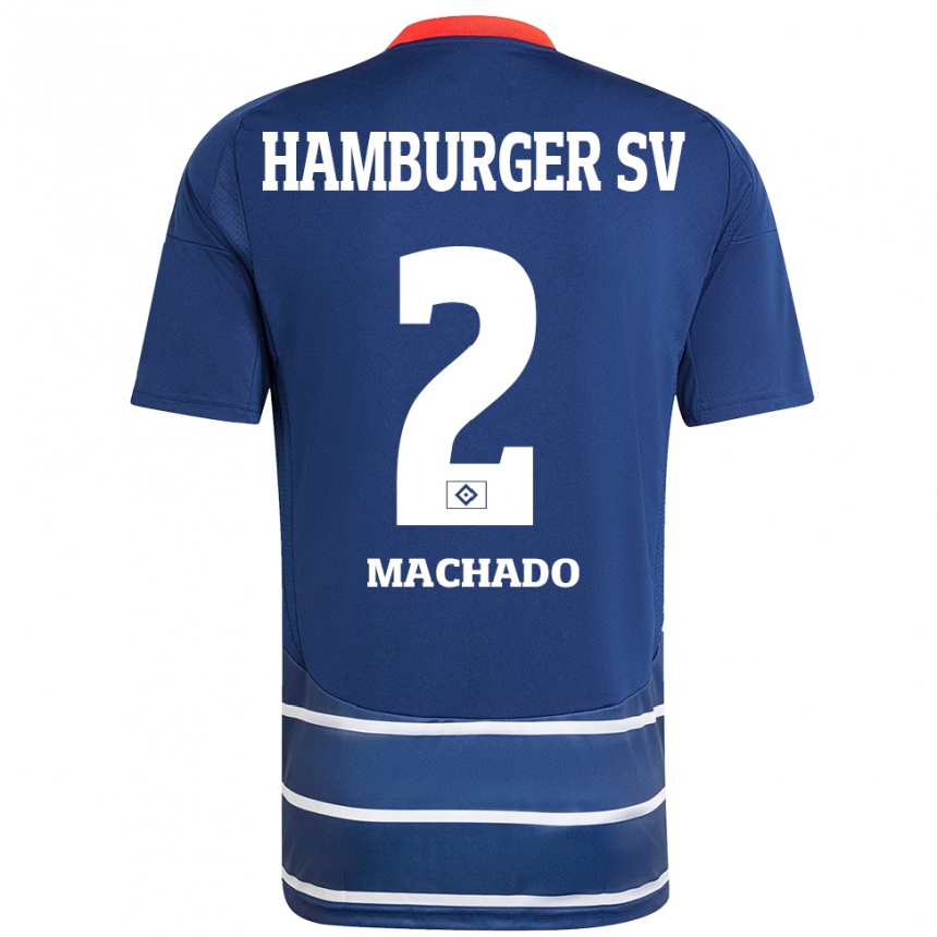 Kids Football Kilian Hölscher Machado #2 Dark Blue Away Jersey 2024/25 T-Shirt Canada