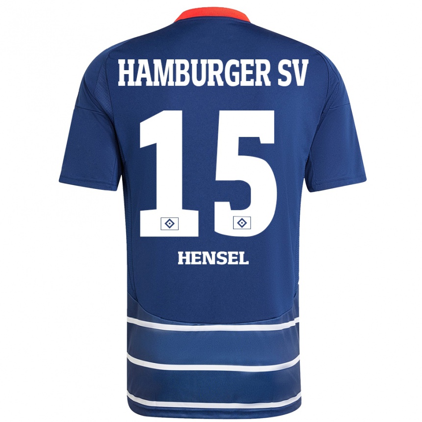 Enfant Football Maillot Janoah Hensel #15 Bleu Foncé Tenues Extérieur 2024/25 Canada