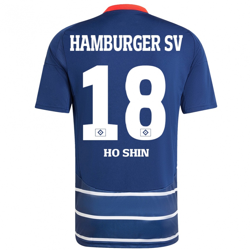 Kids Football Jae Ho Shin #18 Dark Blue Away Jersey 2024/25 T-Shirt Canada