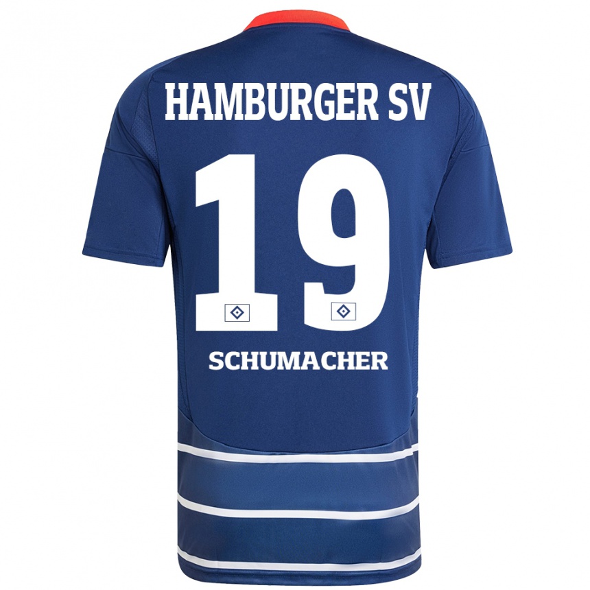 Kids Football Lukas Schumacher #19 Dark Blue Away Jersey 2024/25 T-Shirt Canada