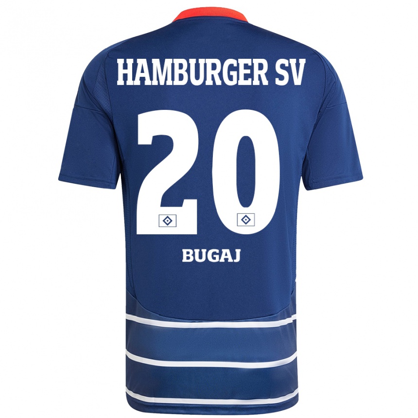 Kids Football Jan-Luca Bugaj #20 Dark Blue Away Jersey 2024/25 T-Shirt Canada