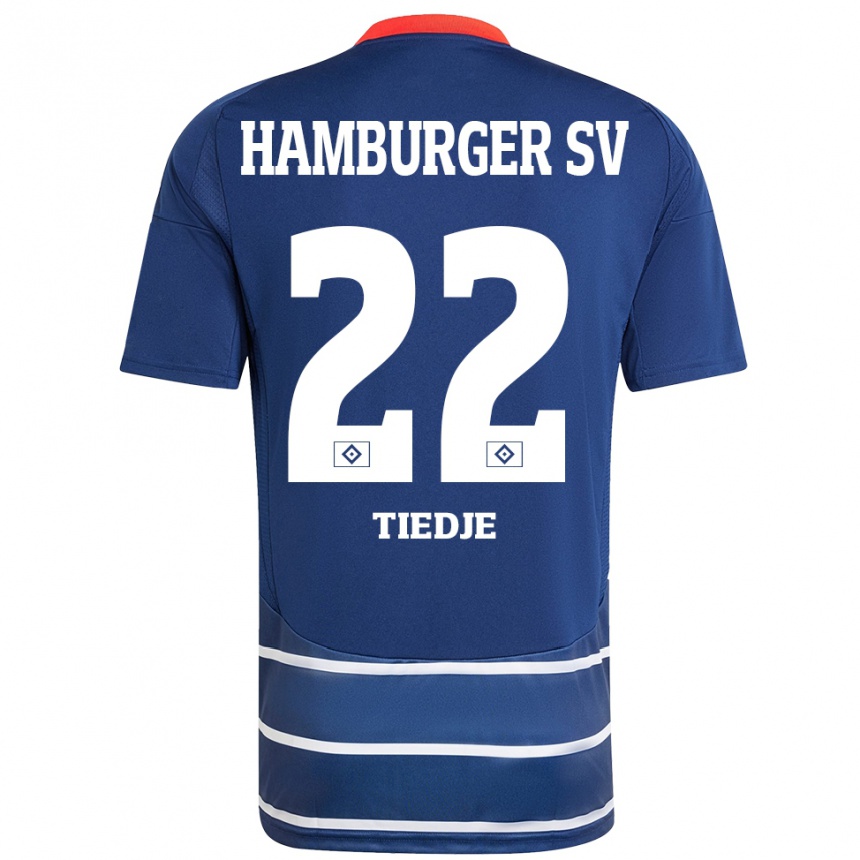 Kids Football Patrick Tiedje #22 Dark Blue Away Jersey 2024/25 T-Shirt Canada