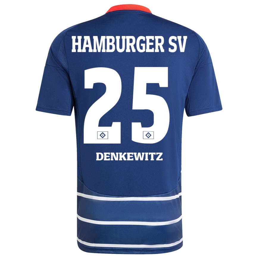 Kids Football Nick Denkewitz #25 Dark Blue Away Jersey 2024/25 T-Shirt Canada