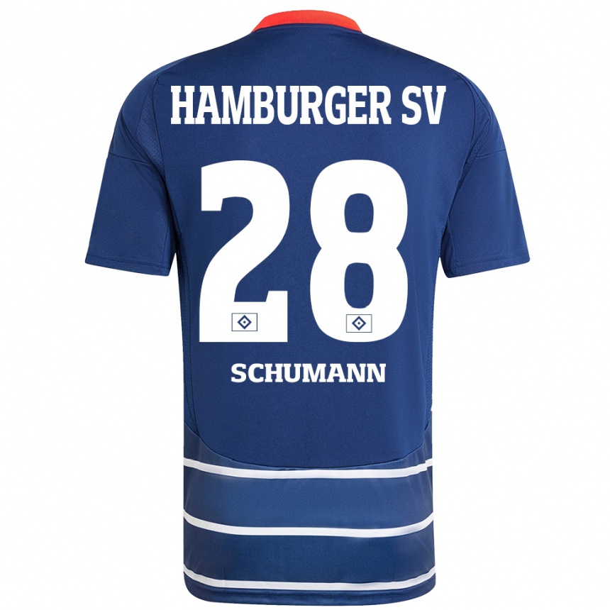 Kids Football Henri Maximilian Schümann #28 Dark Blue Away Jersey 2024/25 T-Shirt Canada