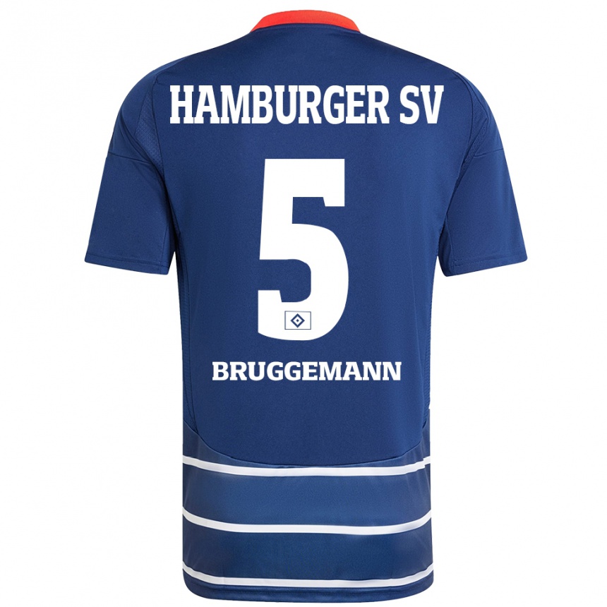 Kids Football Nina Brüggemann #5 Dark Blue Away Jersey 2024/25 T-Shirt Canada