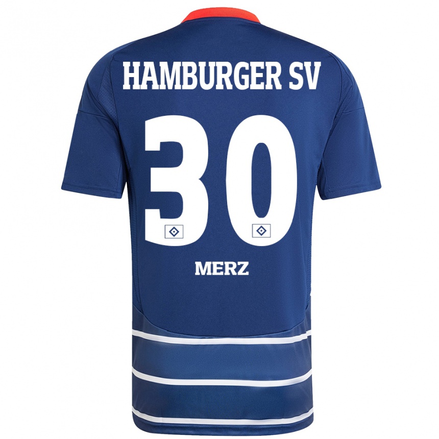 Kids Football Selma Merz #30 Dark Blue Away Jersey 2024/25 T-Shirt Canada