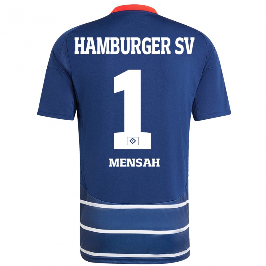 Enfant Football Maillot Steven Mensah #1 Bleu Foncé Tenues Extérieur 2024/25 Canada