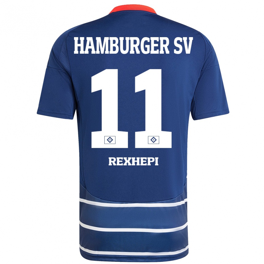 Kids Football Arlind Rexhepi #11 Dark Blue Away Jersey 2024/25 T-Shirt Canada