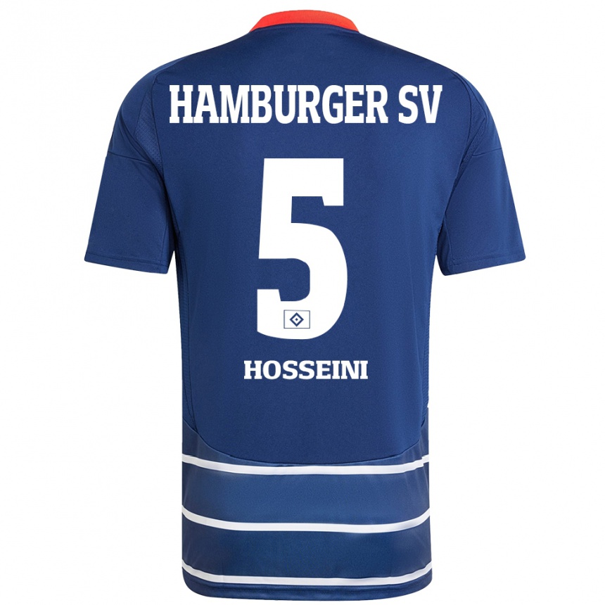 Enfant Football Maillot Reza Hosseini #5 Bleu Foncé Tenues Extérieur 2024/25 Canada