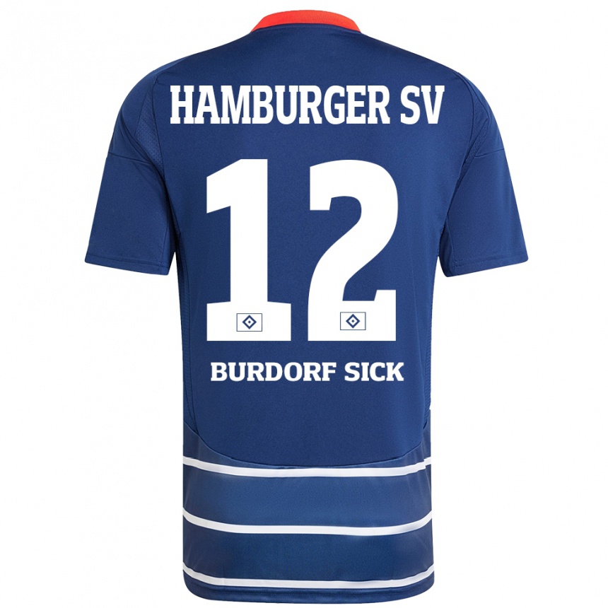 Kids Football Emma Burdorf-Sick #12 Dark Blue Away Jersey 2024/25 T-Shirt Canada