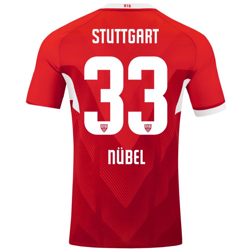 Kids Football Alexander Nübel #33 Red White Away Jersey 2024/25 T-Shirt Canada