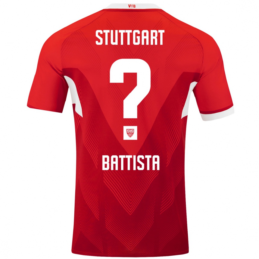 Enfant Football Maillot Luca Battista #0 Blanc Rouge Tenues Extérieur 2024/25 Canada