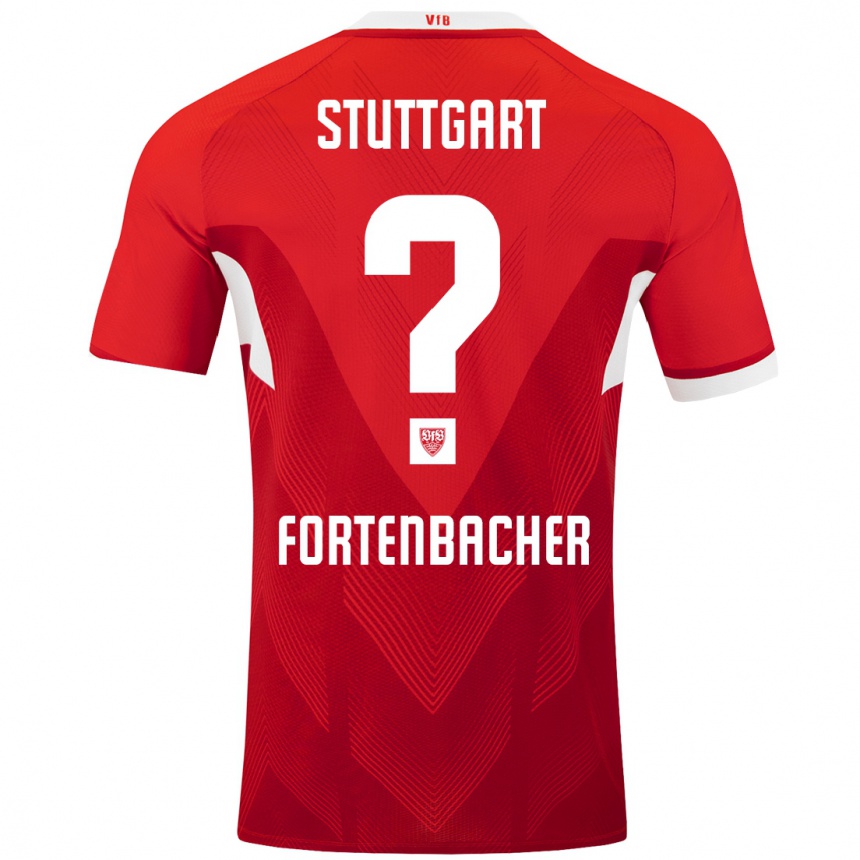 Enfant Football Maillot Jannik Fortenbacher #0 Blanc Rouge Tenues Extérieur 2024/25 Canada