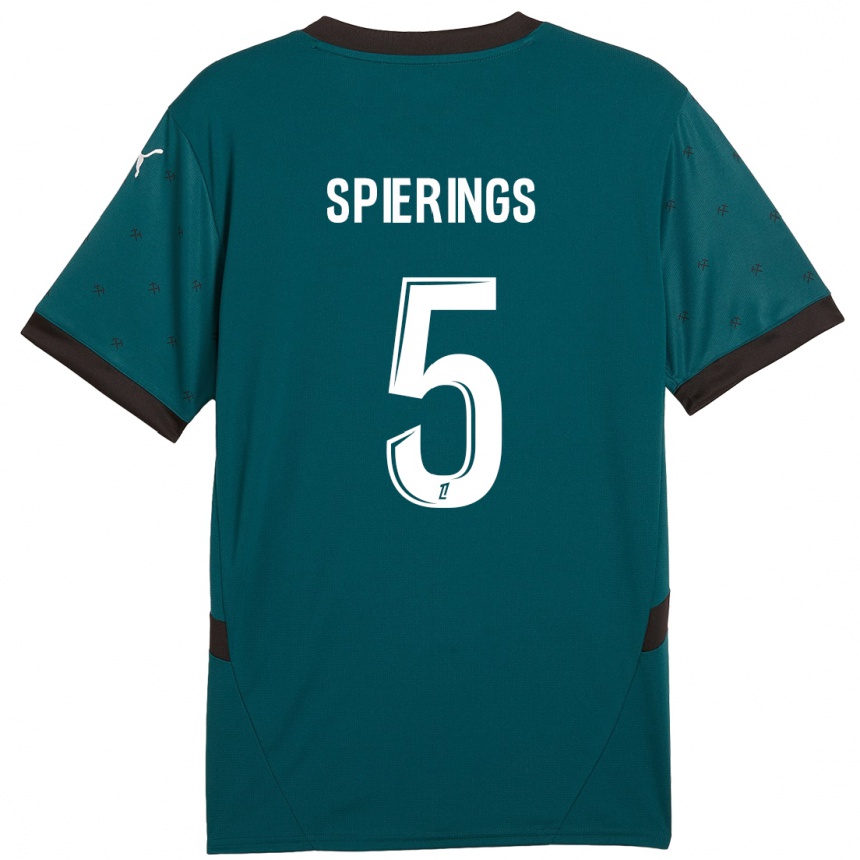 Enfant Football Maillot Stijn Spierings #5 Vert Foncé Tenues Extérieur 2024/25 Canada