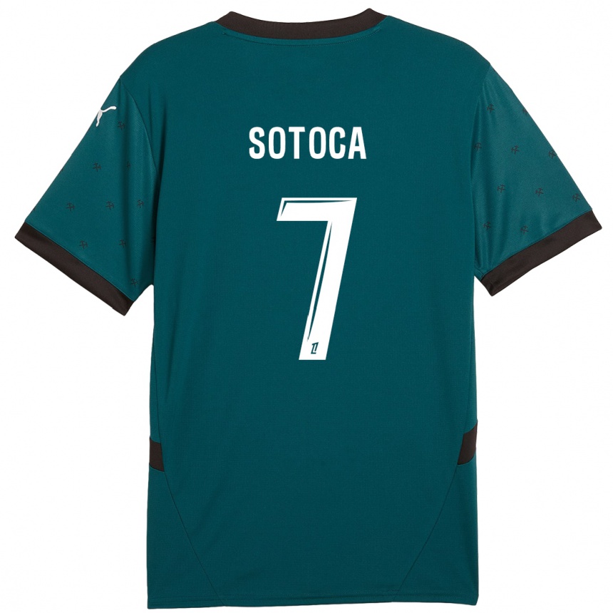 Enfant Football Maillot Florian Sotoca #7 Vert Foncé Tenues Extérieur 2024/25 Canada